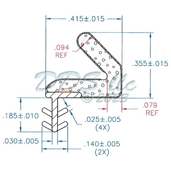 Q-Lon Foam Door Seal 63-702W 1