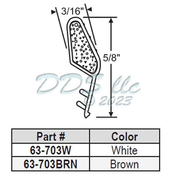 Weatherstripping 63-703brn 1