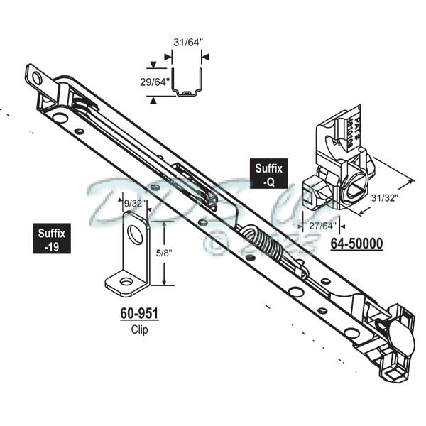 64-841 Series Ribbed Inverted Balance 64-841-32B-19Q 1
