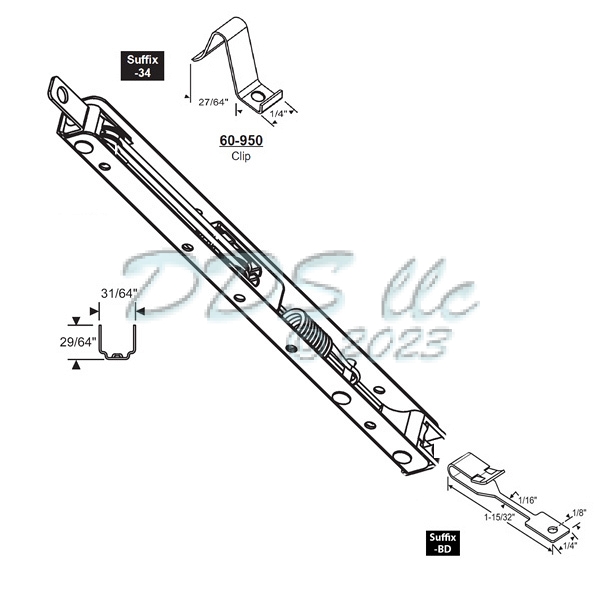 64-841 Series Ribbed Inverted Balance 64-841-28F-34BD 1