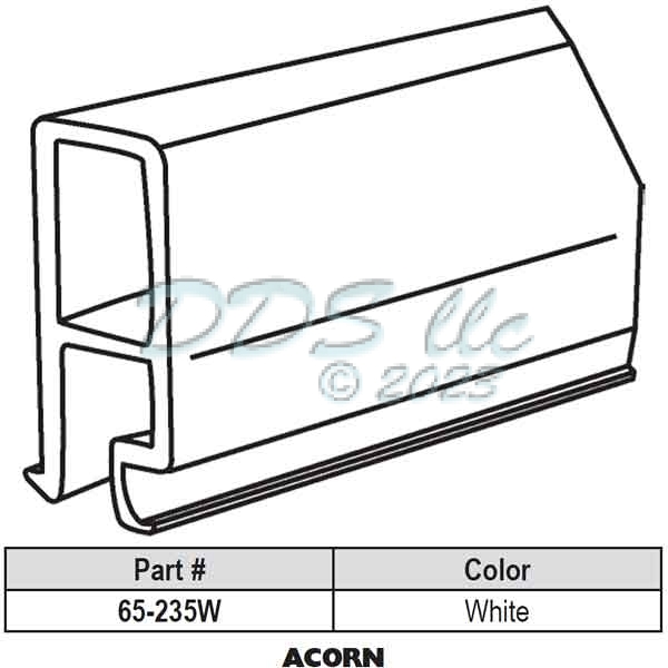 Snap In Vinyl Glazing Bead 65-235W 1