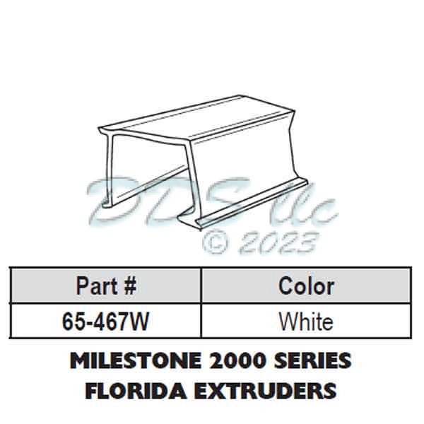 Snap In Vinyl Glazing Bead 65-467W 1