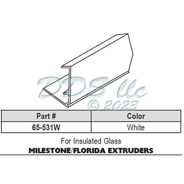 Snap In Vinyl Glazing Bead 65-531W 1