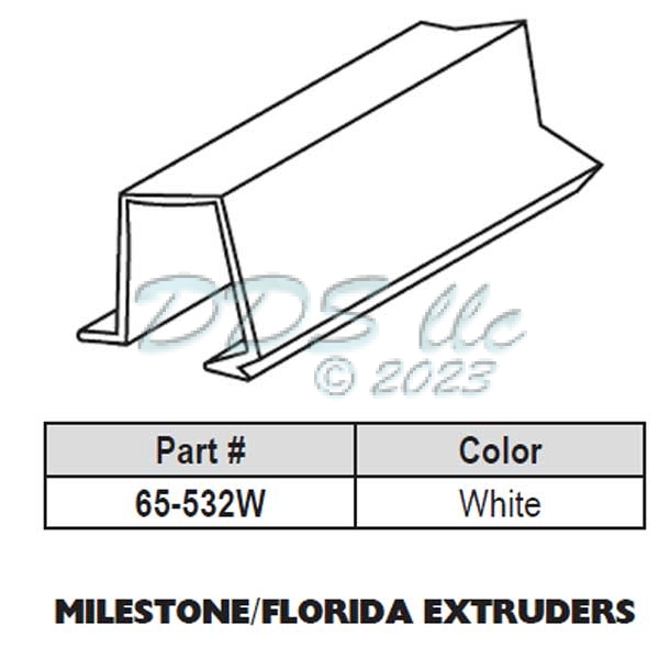 Snap In Vinyl Glazing Bead 65-532W 1