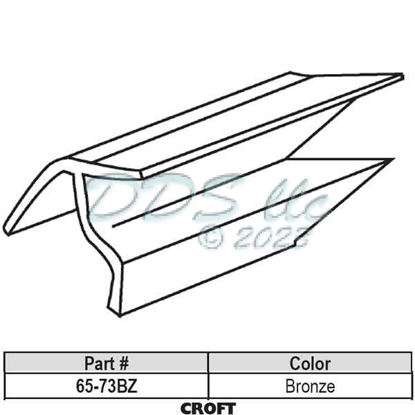 Snap In Vinyl Glazing Bead 65-73BZ 1