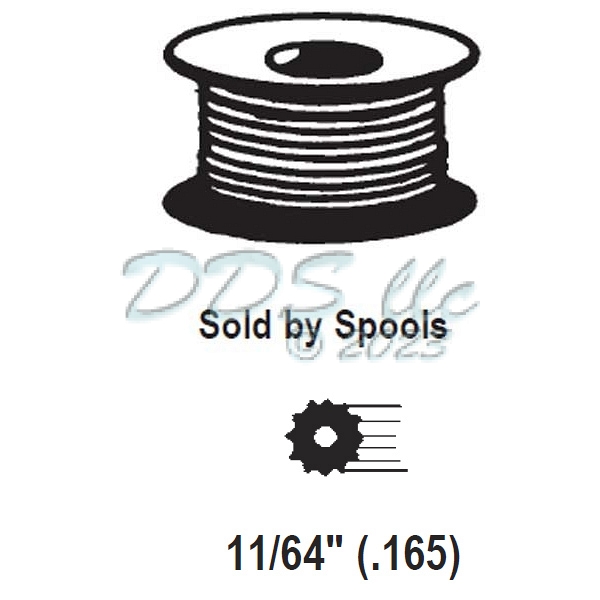 Gray Vinyl Hollow Round Spline 66-10 1