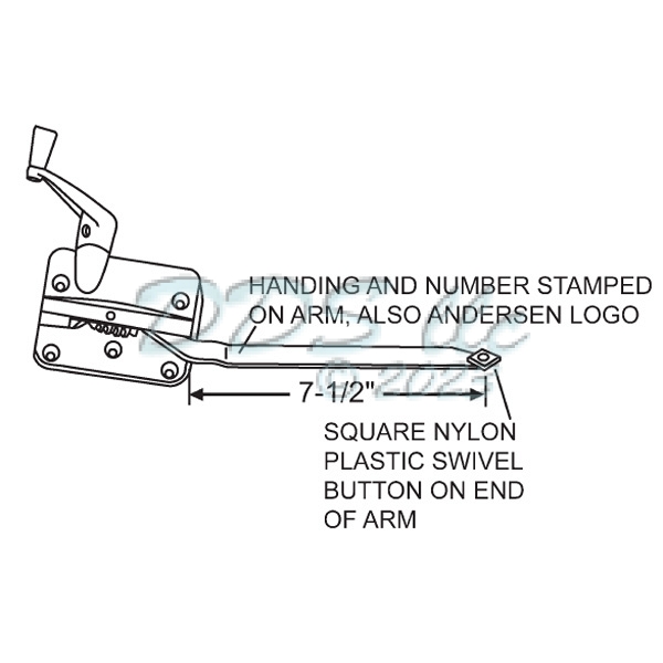 Sill Mounted Casement Operator 750-0531108 1