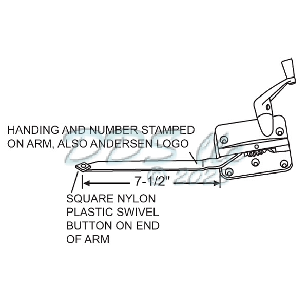Sill Mounted Casement Operator 750-0531112 1