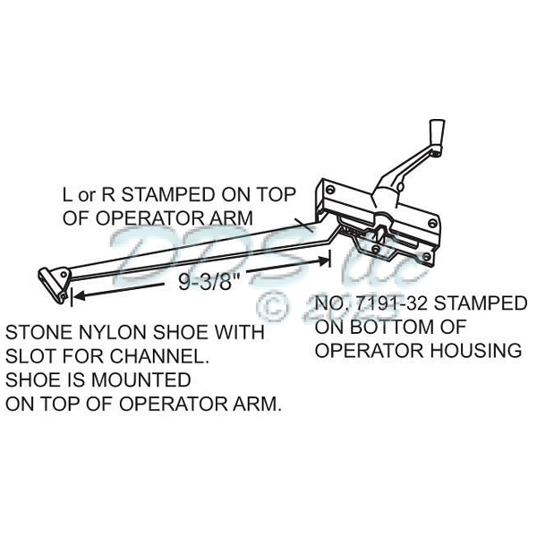 Sill Mounted Casement Operator 750-1361310C 1