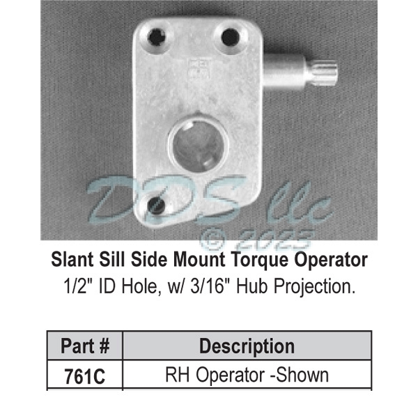 Slant Sill Side Mount Operator 761C 1