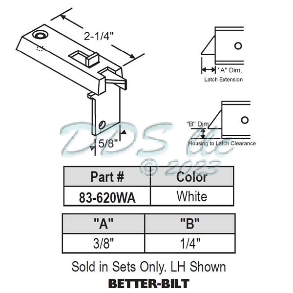 Window Tilt Latch 83-620WA 1