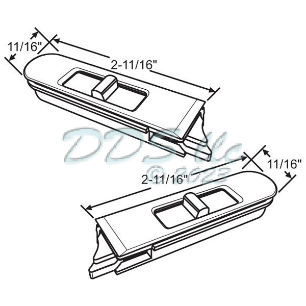 PGT Tilt Latch Set 85-6005LHW*RHW 1