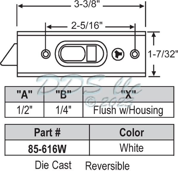 Tilt Latch 85-616W 1