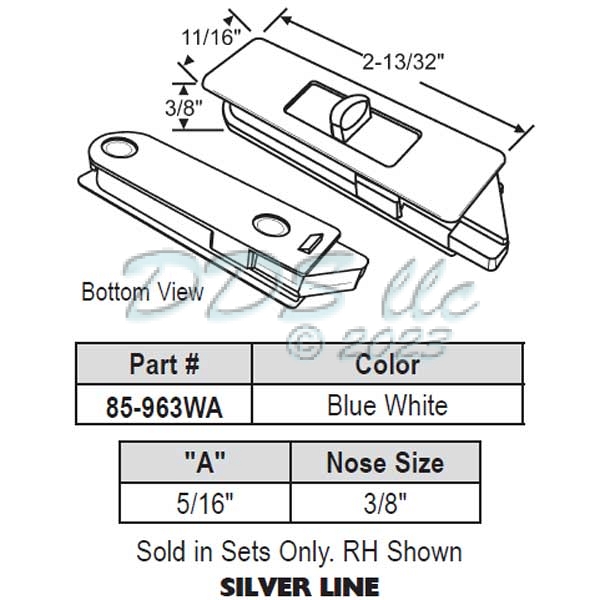 Snap in Tilt Latch 85-963WA 1