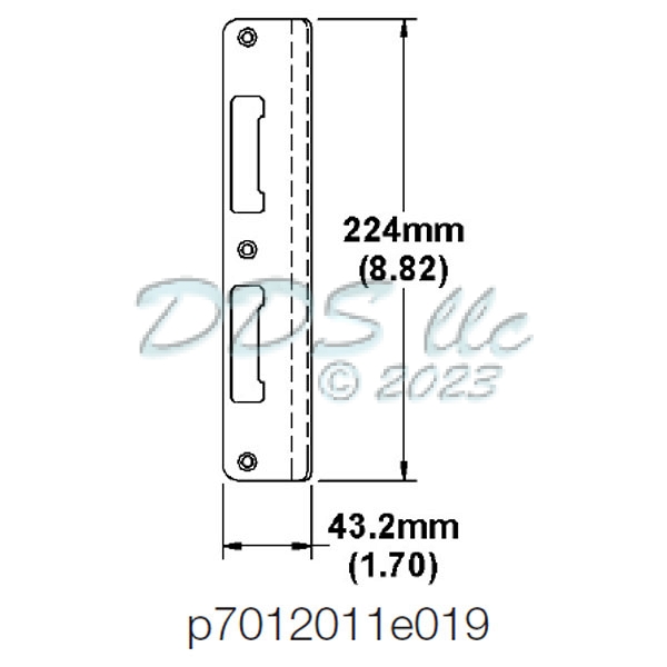 Stainless Steel Latch & Deadbolt Strike 1963554 1
