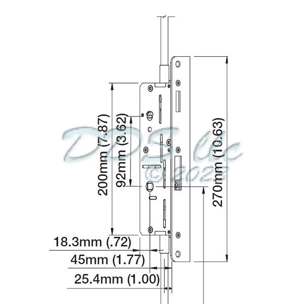 HLS 7 LH Inactive Shootbolt Rod Lock Gear 2661013 1