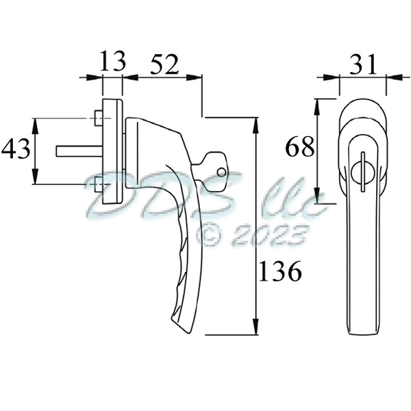 Window Handle 850-2908611 2