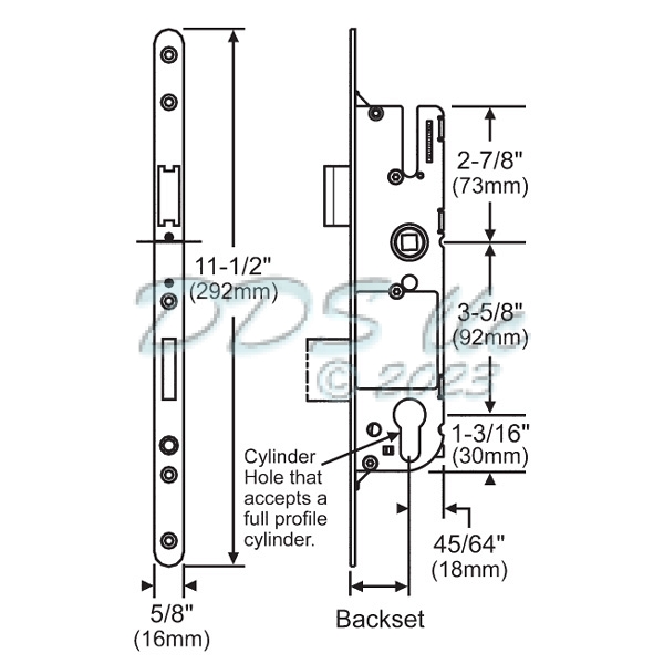 GU Single Point Lock 854-15552 1