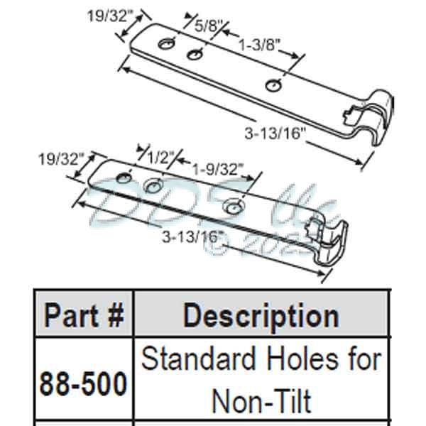 Non Tilt Bracket 88-500 1