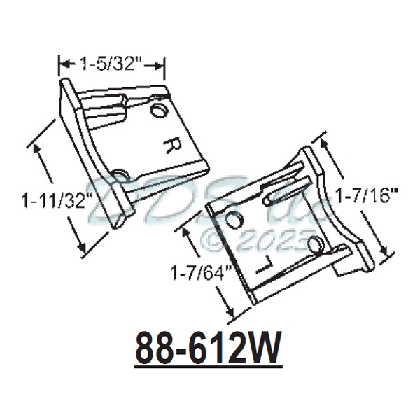 Sash Guide 88-612W 1