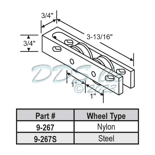 Tandem Patio Door Roller 9-267 2