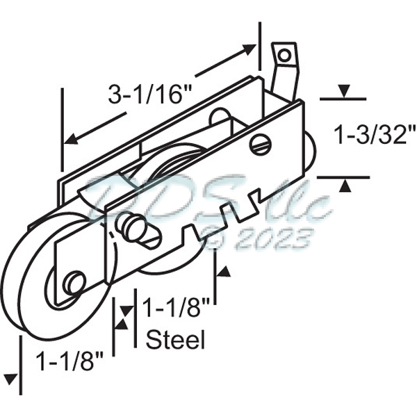 Tandem Patio Door Roller 9-348 1