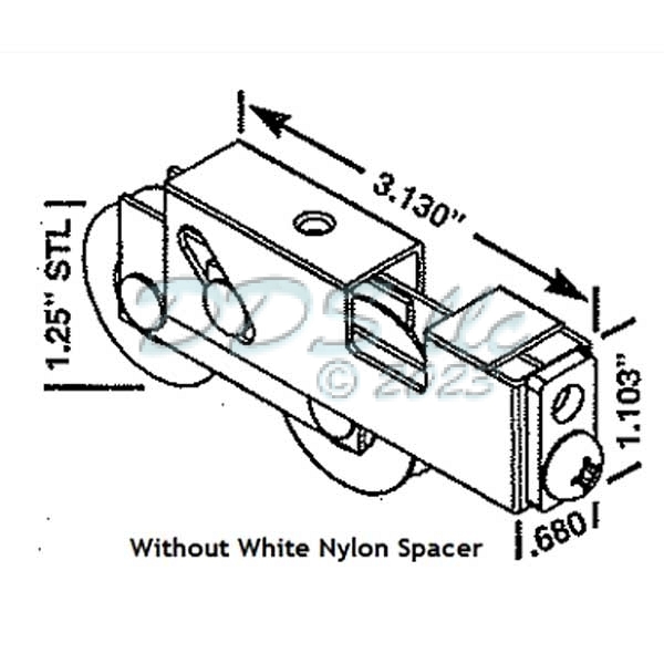 Tandem Patio Door  Roller 9-362X 2
