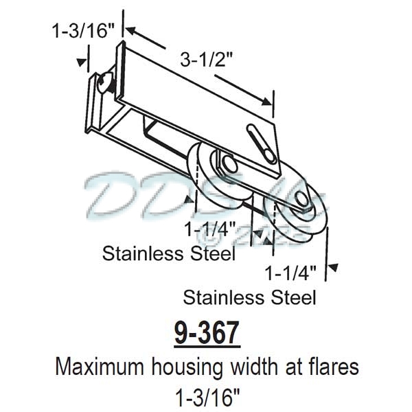 Tandem Patio Door Roller 9-367 1