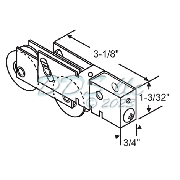 Tandem Patio Door Roller 9-403spb 1