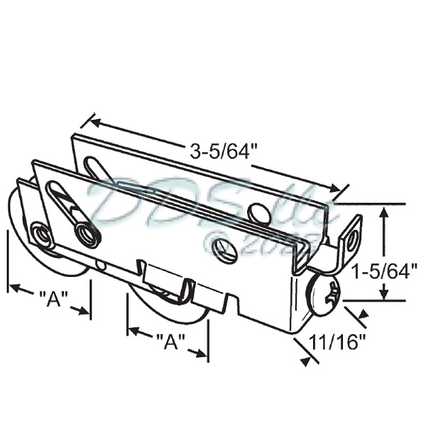 Tandem Patio Door Roller 9-455 1