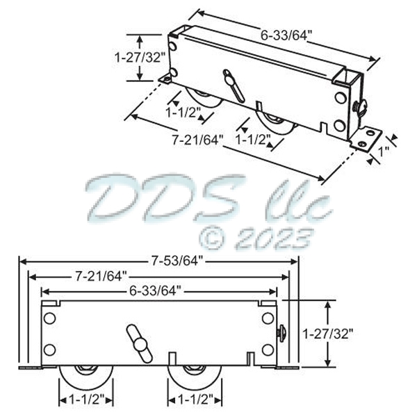 Tandem Patio Door Roller 9-474ss 1