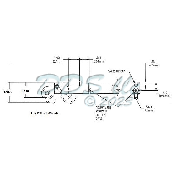 Tandem Patio Door Roller 9-538 1