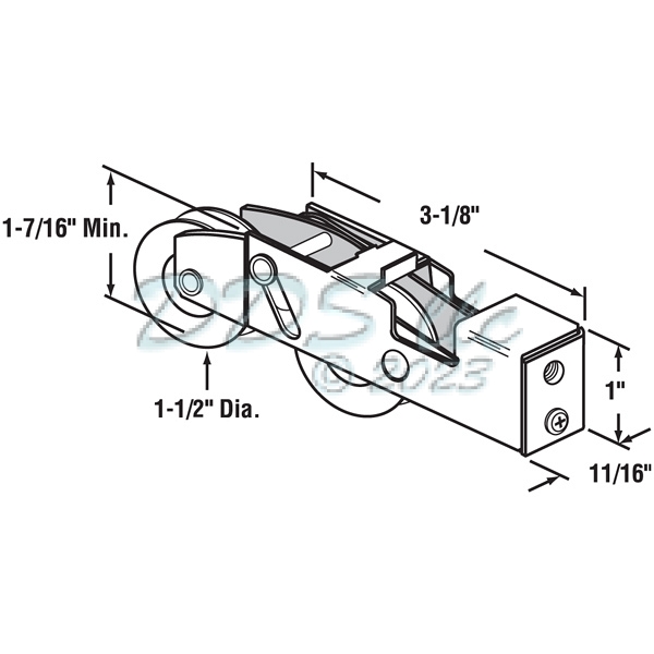 Tandem Patio Door Roller 9-810 1