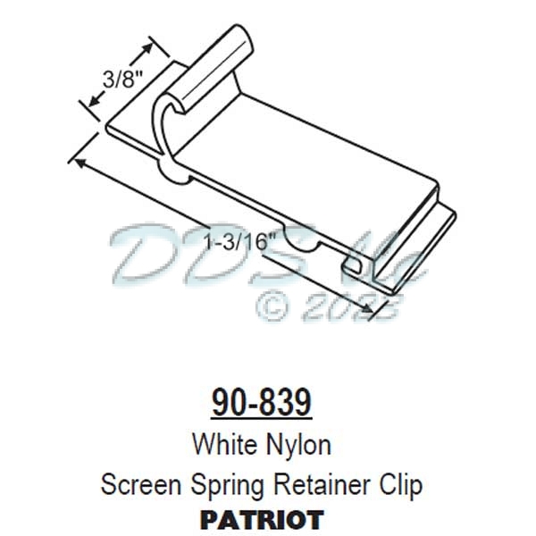 Screen Retainer Clip 90-839*25 1