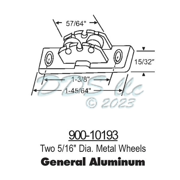 Sliding Window Rollers 900-10193 1