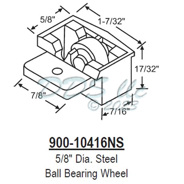 Sliding Window Rollers 900-10416NS 1