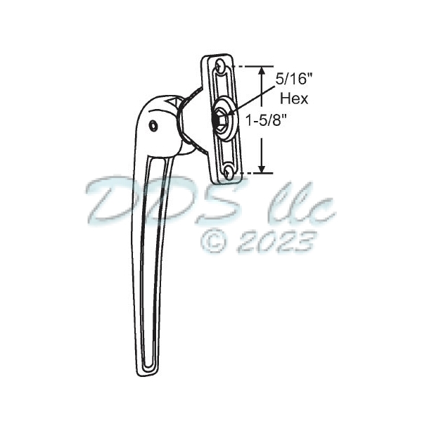 2 Hole Cam Handle 900-10729WB 1