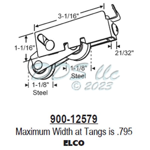 Tandem Patio Door Roller 900-12579 1