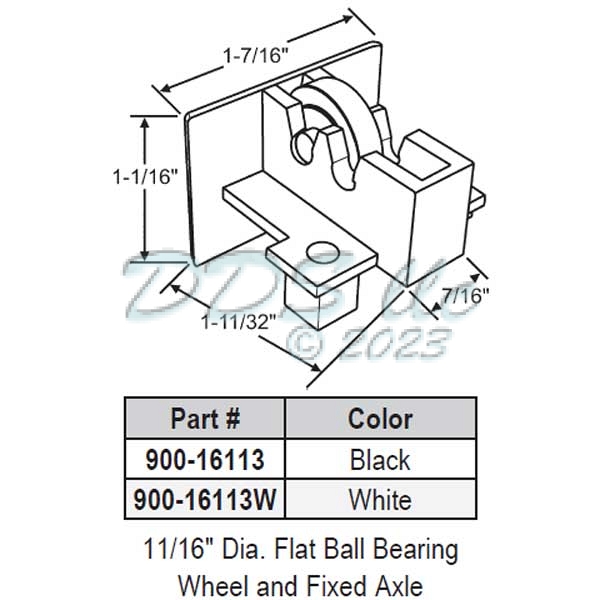 Sliding Window Roller 900-16113 1