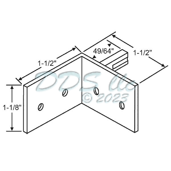 85 Series Sash Pivot Angel Brackets 900-16398A 1