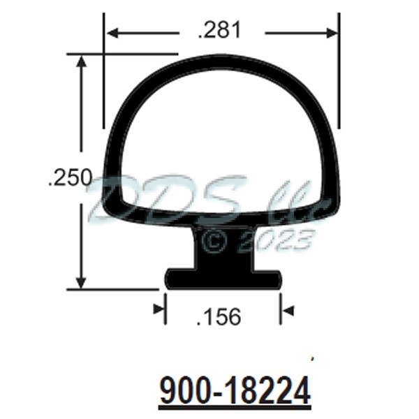 T Slot Weatherstrp 900-18224 1