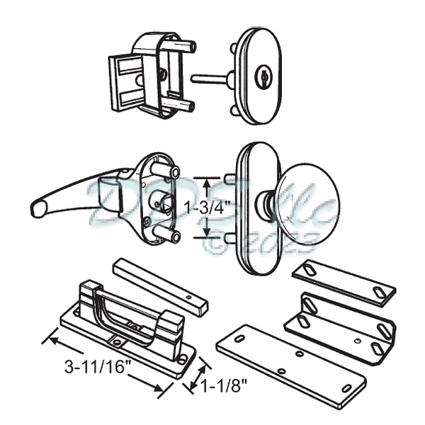 Locking Handle Set 900-22536PB 1