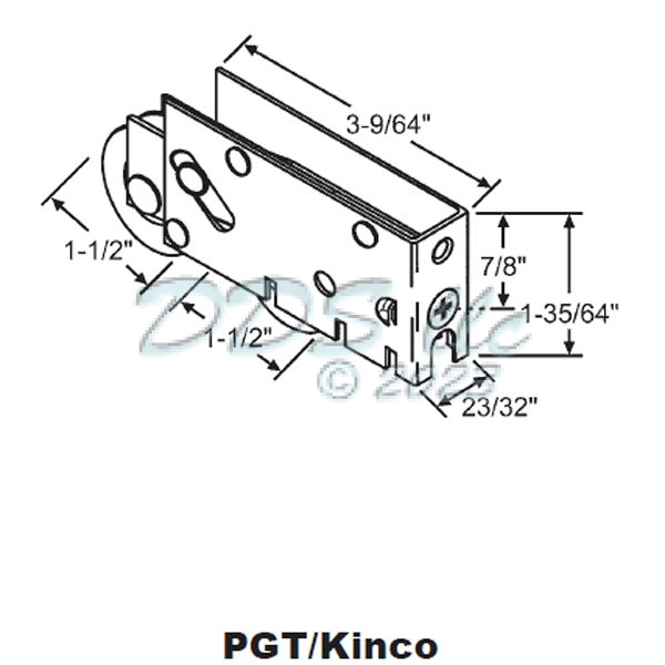 Tandem Patio Door Roller 900-22693SS 1