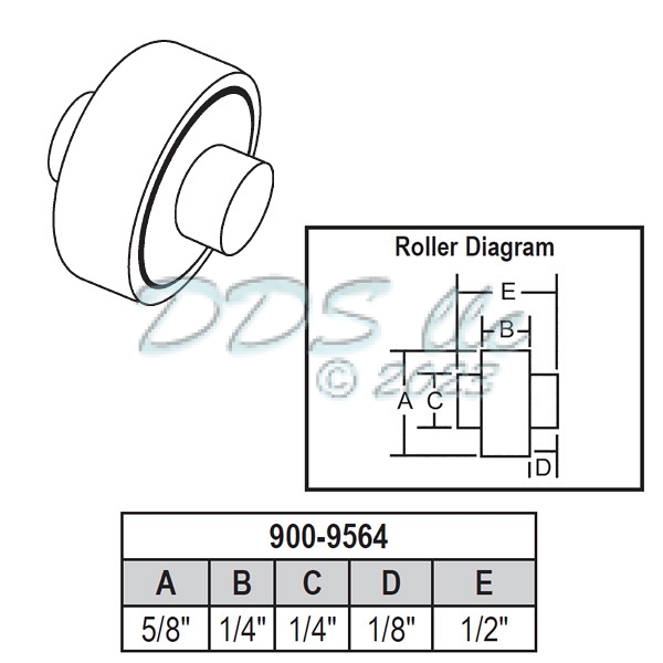 Sliding Window Wheels 900-9564 1