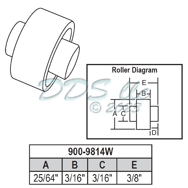 Sliding Window Wheels 900-9814W 1