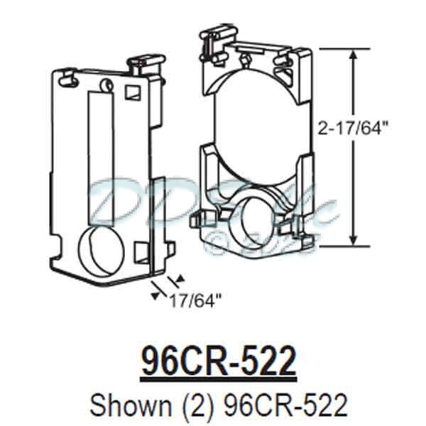 96CR Roller Tilt Constant Force Balance System Locking Case Halves 96CR-522 1