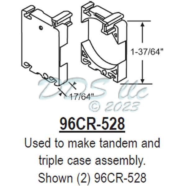 96CR Roller Tilt Constant Force Balance System Locking Case Halves 96CR-528 1