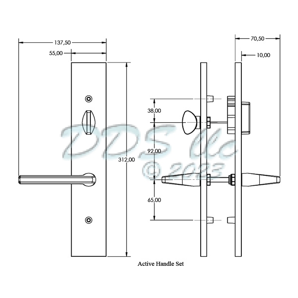 GU Roma Handle Set for Smart Lock 854-16721 2