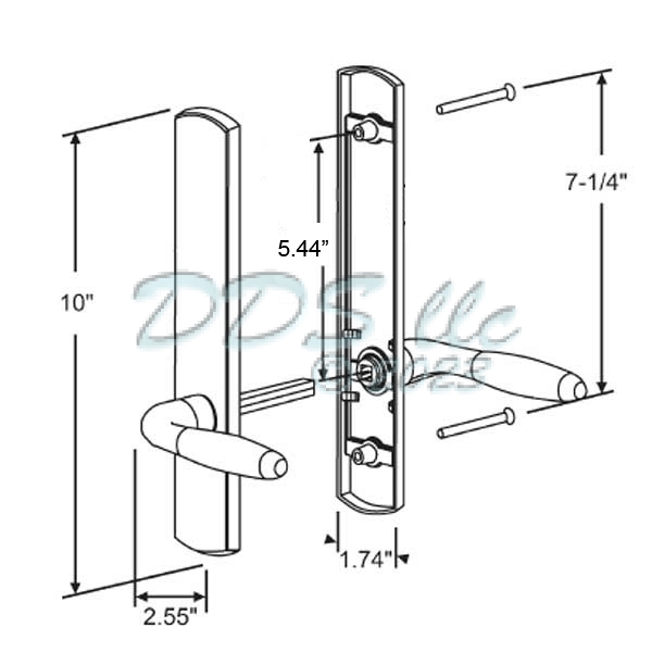 Ashland Evolution Passive Handle Brushed Chrome 55-123BC 1