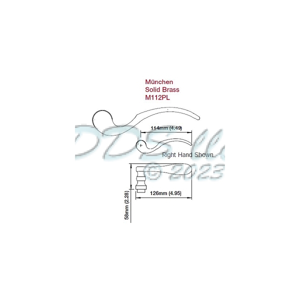 Hoppe Handle M112PL Right Hand 8752399 1